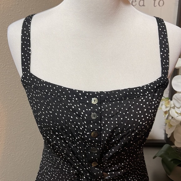Chic Black Dress with White Dots Sz: L - Picture 3 of 9